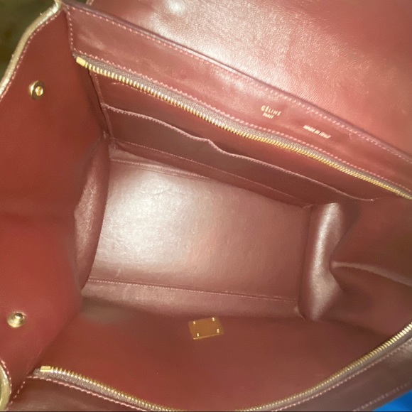 CELINE Python Tricolor Leather Medium Trapeze Bag - Picture 4 of 5